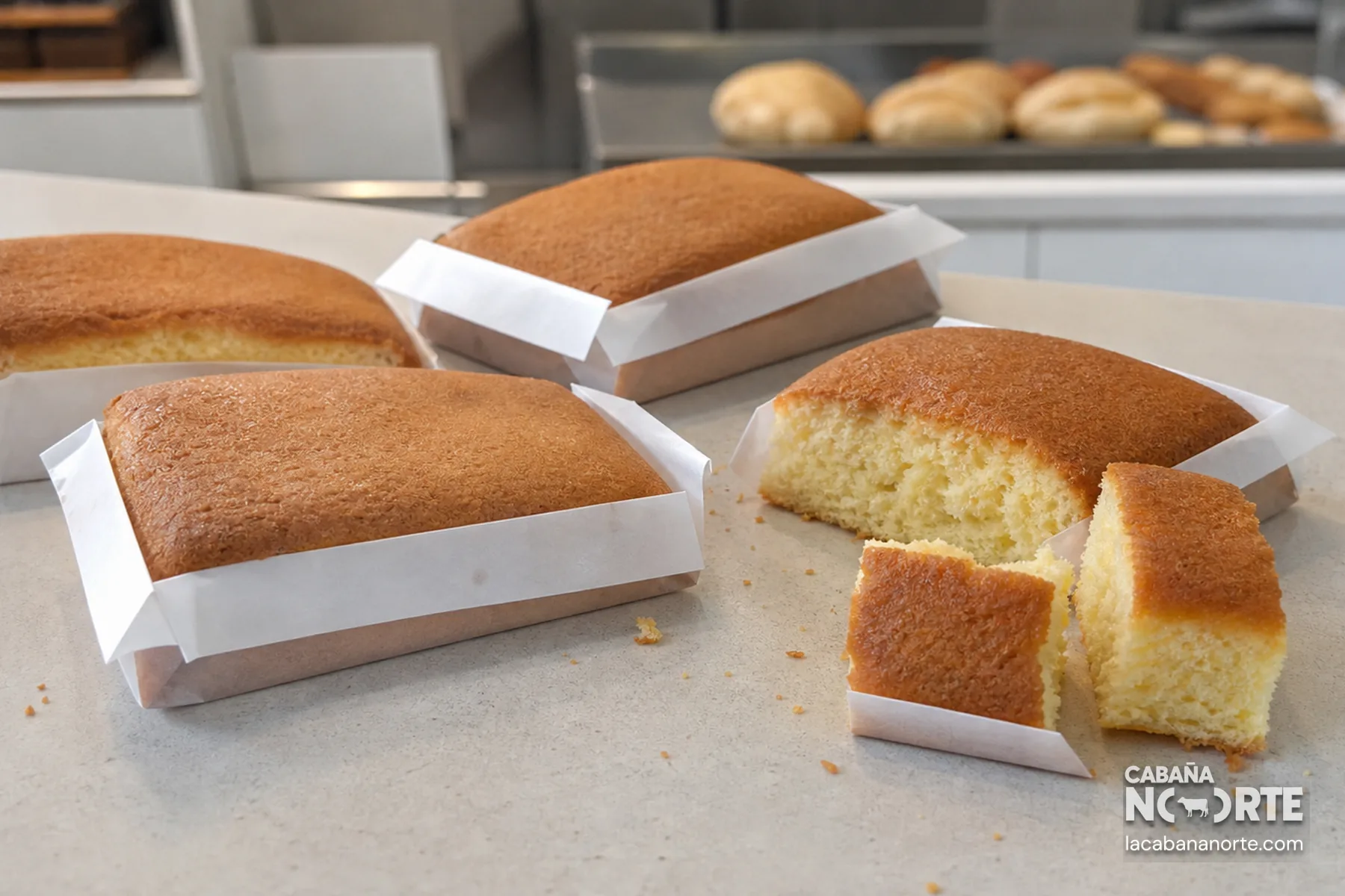 Sobaos pasiegos artesanos con miga tierna y molde de papel tradicional