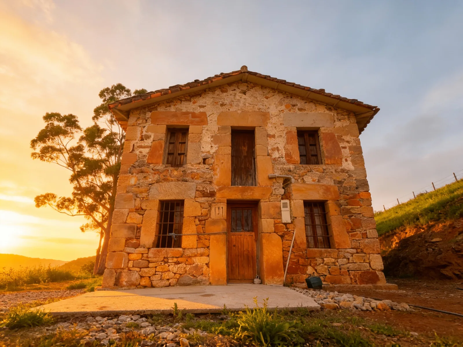 Cabaña pasiega tradicional de piedra en Villafufre, Cantabria